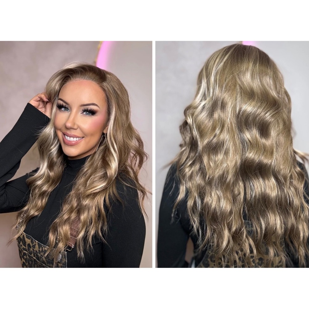 Aprielle Dark Honey Blend Standard - CSC Lace Wavy Long Wig - Chelsey Smith